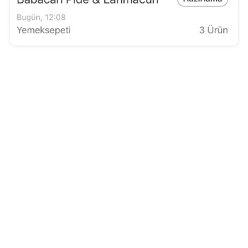 Yemeksepeti Siparişimi Getir Ama A