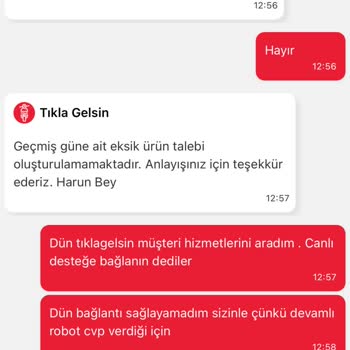 Tıkla Gelsin Aç Kalmış Paramı Ödemiyor