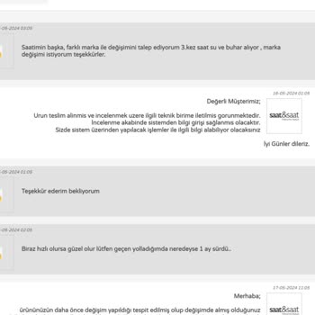 Saat & Saat Bozuk Saat Satıp Değişim Yapmıyor