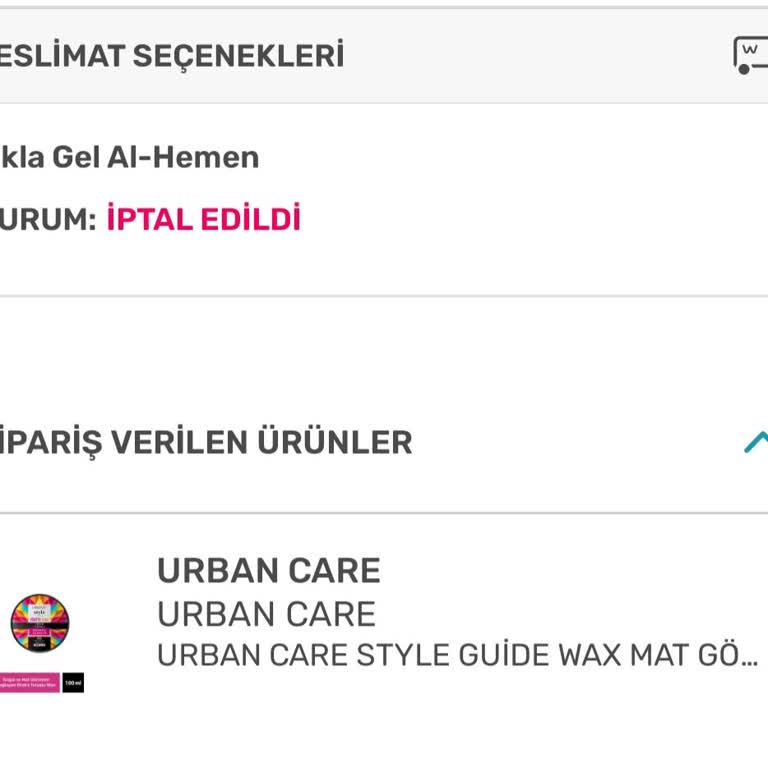 Watsons Kendi Kendine Ürün İptalim