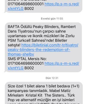 Biletinial.com 1 Alana 1 Bedava Kampanya Yanıltması!