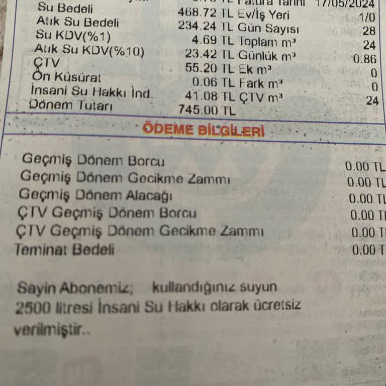 İSKİ Atık Su Bedeli %50 Nedir