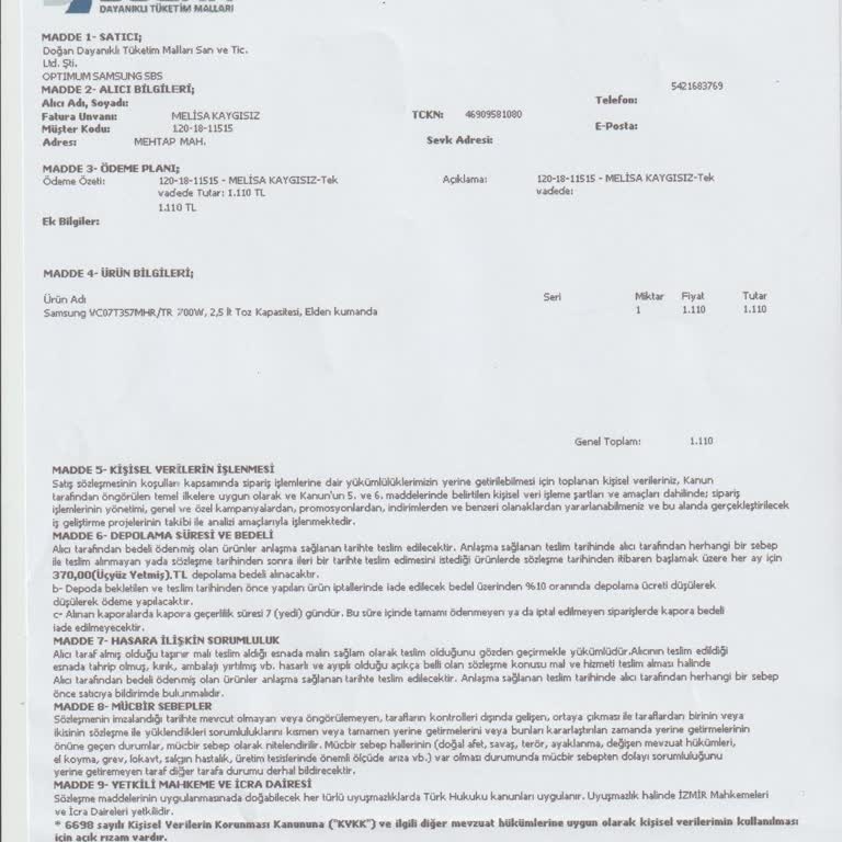 İzmir Optimum Samsung Mağazası Mağduriyeti