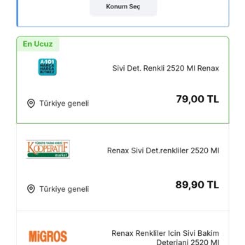 Renax Ürün Fiyat Sorunu