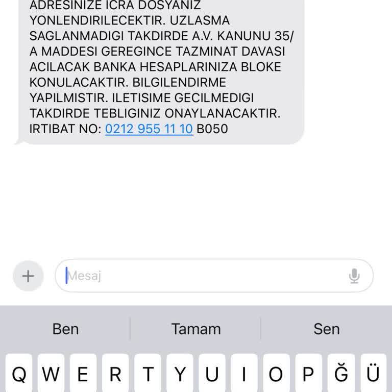 Hakara Hukuk (SMS) Bakara Hukuk Alakam Yok