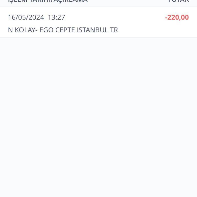 EGO Genel Müdürlüğü Abonman Karta Yansımadı Yetersiz Bakiye Diyor