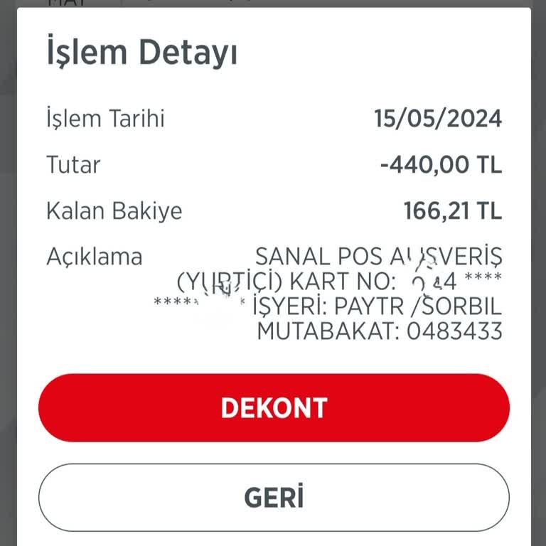 Sorbil Üye Olmadığım Halde Hesabımdan 440 TL Çekilmiş Paramı Geri İstiyorum.