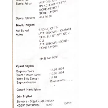 Siemens Ev Aletleri Buzdolabı Kapak Sararması Ve Servis Süreci Sorunları