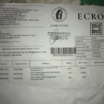 Ecrou Eksik Ürün Gönderimi Ve İletişim Kuramamak