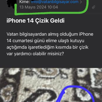 Vatan Bilgisayar Çizik Telefon Gönderip İlgilenmiyor
