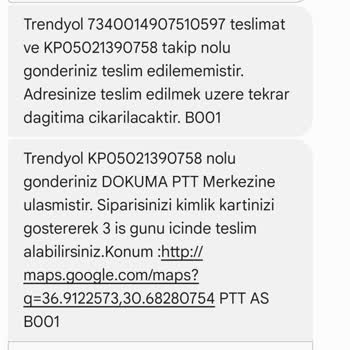 PTT Kargo Evde Olduğum Halde Kargomu Teslim Etmedi.