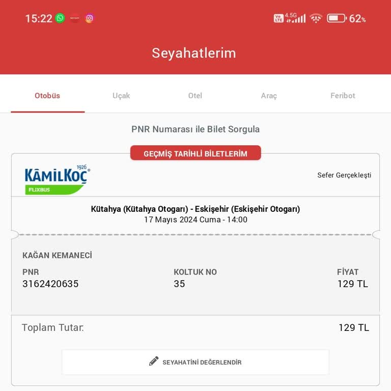 Kamil Koç Turizm Şikayetim Var!