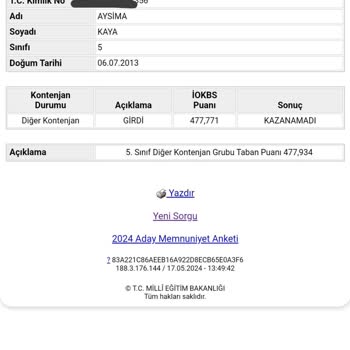 Milli Eğitim Bakanlığı (MEB) Bursluluk Sınavı Puanlamada Haksızlık