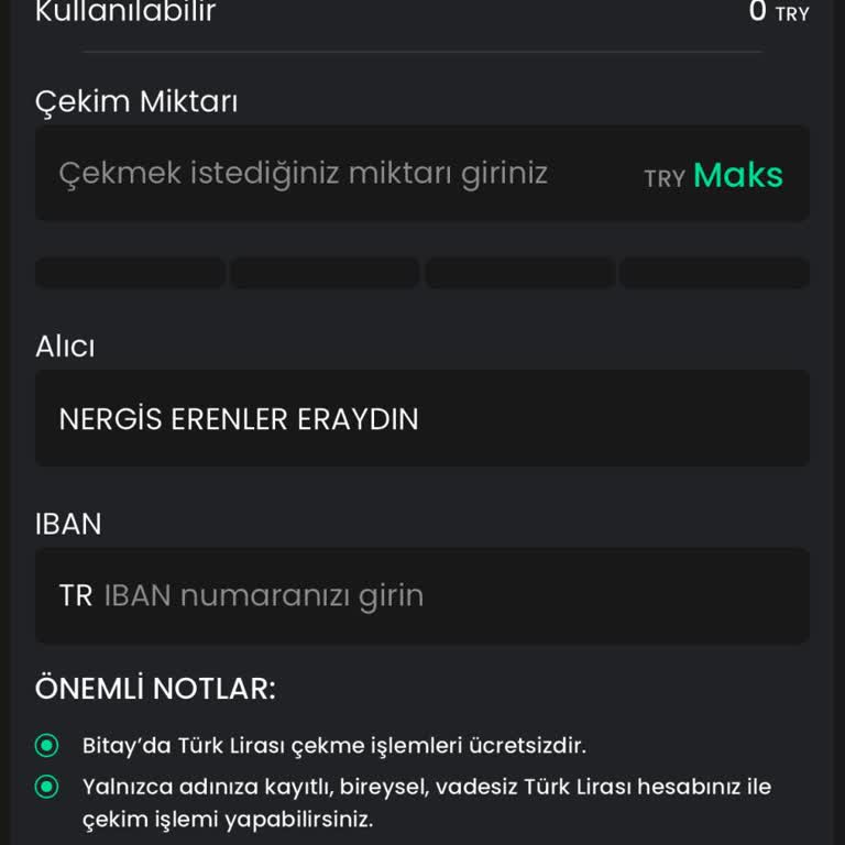 Bitay Paramı Hesabıma Yatırmıyor