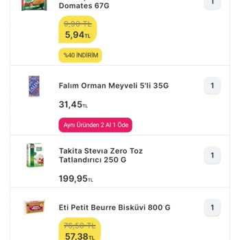 Migros 1 Alana 1 Bedava Ama Aynı Ürünmüş