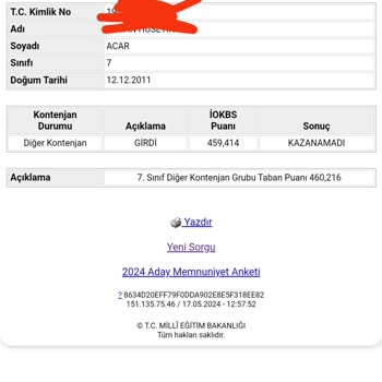 Milli Eğitim Bakanlığı (MEB) Bursluluk Sınavı İtiraz