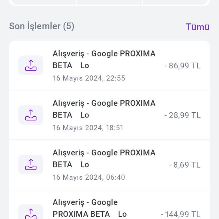 Google Pay Google Proxima Diye Birisi Hesabımdan Para Çalmış