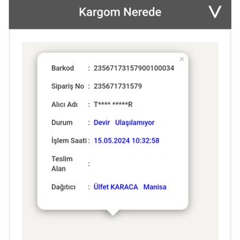 Zara Ve Bir Günde Kargo Firması, -kargom Devir Ulaşılamıyor Notu