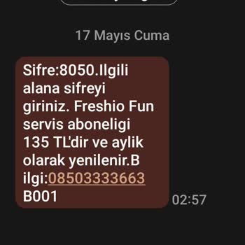 Freshio Fun Servisi İptal Edilmesi Ve İade Talebi