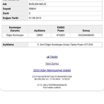 Milli Eğitim Bakanlığı (MEB) İokbs Bursluluk Sınavı Haksızlık