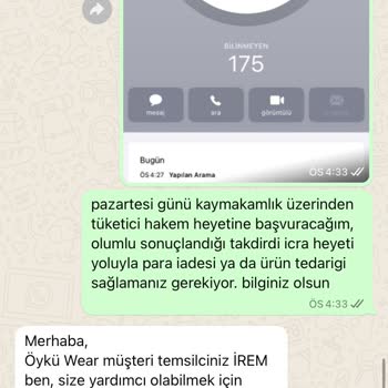 Oyku Wear Stok Olmayan Ürün Satıyor