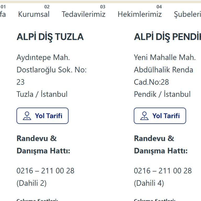 Alpi Diş Hastanesi Telefonlara Cevap Vermiyor.
