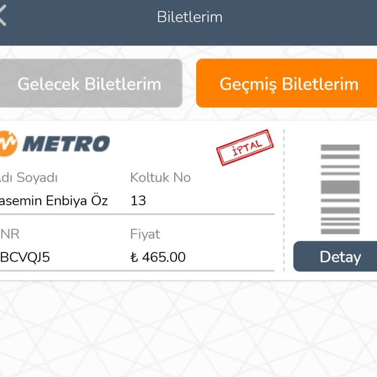 Metro Turizm Bileti İade Sıkıntısı