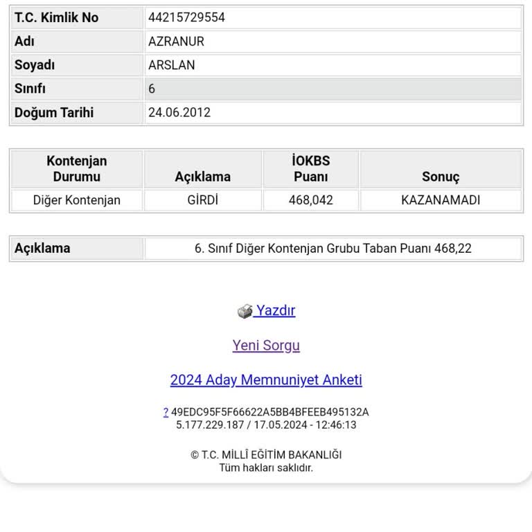 Milli Eğitim Bakanlığı (MEB) Çeyrek Puan İle Kazanamadık