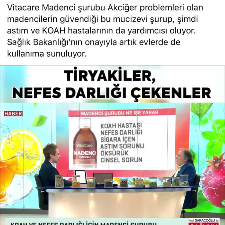 VitaCare Madenci Şurubu (Instagram:Madencisurubu.tr) Vitacare Şurup Reklamı Hakkında Endişelerim