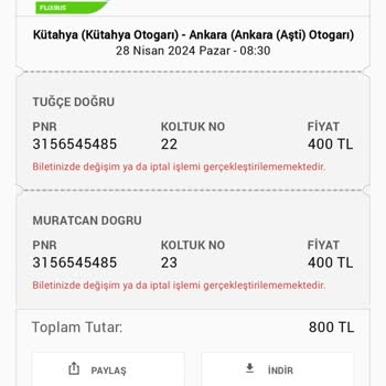 Obilet Para İadesi Yapılmadı