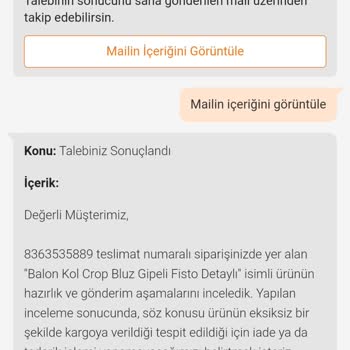 Trendyol Eksik Ürün Gönderiyor Arkasında Durmuyor.