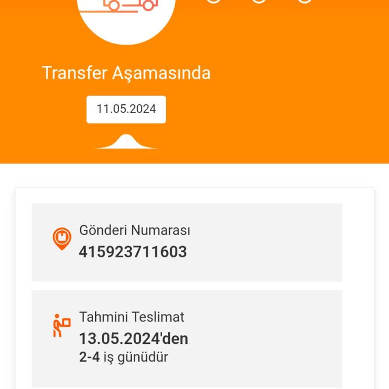 MNG Kargo Trakya Aktarma Kargom 1 Haftadır Taşımada Görünüyor.