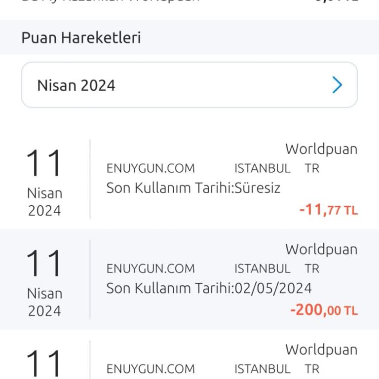 Enuygun.com Çekilen Puanları İade Etmemesi