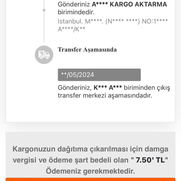 MNG Kargo 7.5 TL Lik Haksız Ödeme Talebi