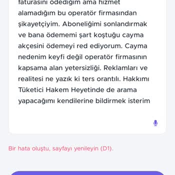 Vodafone İnternet Ve Telefon Görüşmesi Yetersizliği