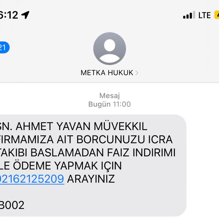 Metka Hukuk (SMS) Metka SMS İcra