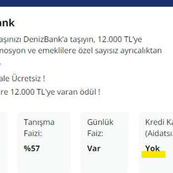 Denizbank Kredi Kartı Aidatı Maaş Hesaplı Emeklilerden De Alınıyor