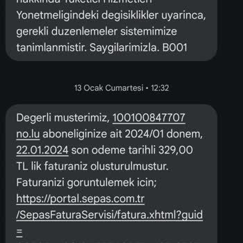 Sepaş Enerji Faturaları Yanlış Numaraya Gönderiyor.
