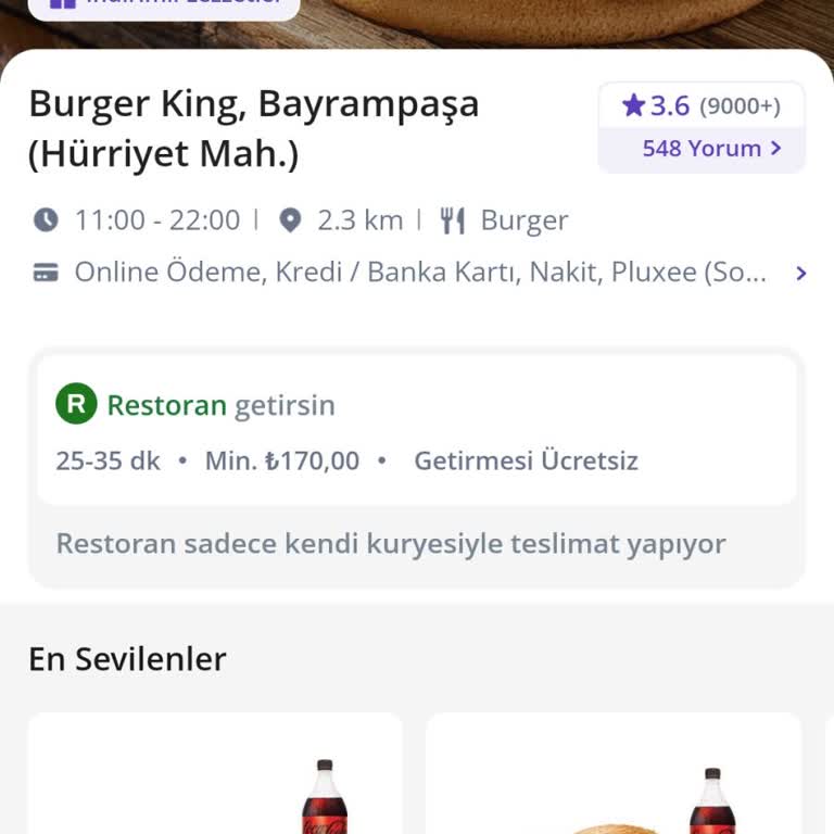 Getir Burger King Siparişim Eksik Geldi Ne Getirildi Ne İade Edildi