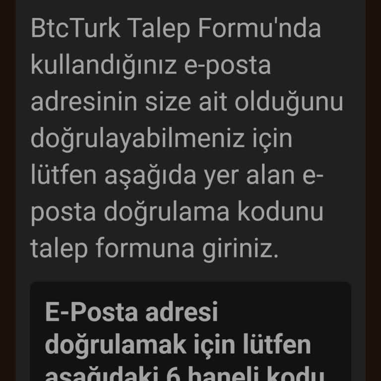 BTCTURK Şifre Sıfırlama Linki Gelmiyor