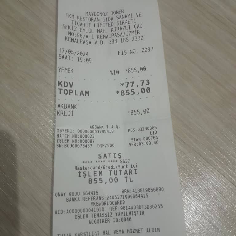 Maydonoz Döner Paramız Boşa Gitti