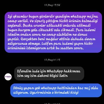 Butik Ponçik Ücret İadem Yapılmıyor