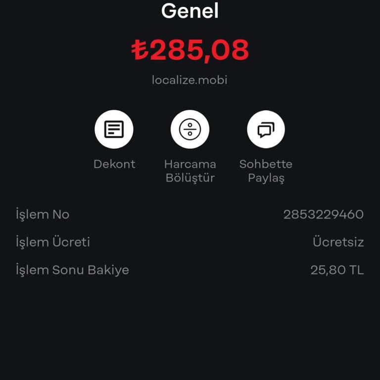 Localize.mobi Localize Mobil Paramın İzinsiz Çekilmesi