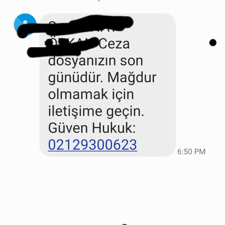Güven Hukuk (Sms) Güven Hukuk- Şüpheli Mesaj