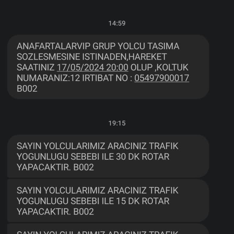 Yeni Anafartalar Tur Anafartalar Çanakkale VİB Turizm Hizmetinden Şikayetçiyim