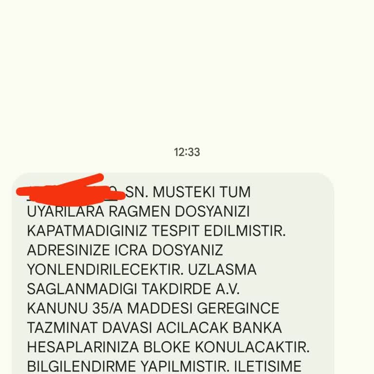 Hakara Hukuk (SMS) Haksız İcra Tehdidi Ve Suçlamalara Karşı Müşteri İsyanı