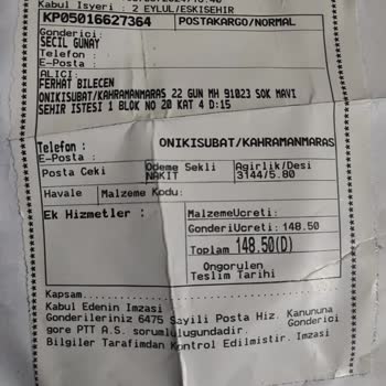 PTT Kargonun Vurdum Duymazlığı