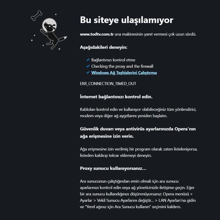 Kablo Net Tod Uygulaması Erişememe Sorunu