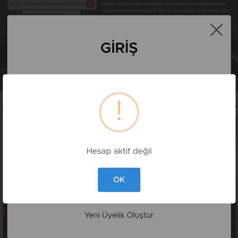 Casinoper Hesap Aktif Değil Diyor