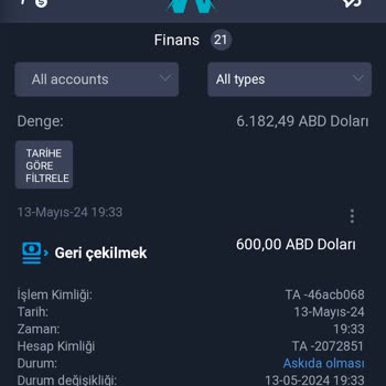 West Hill Capital Sistemdeki Paramı Çekemiyorum.